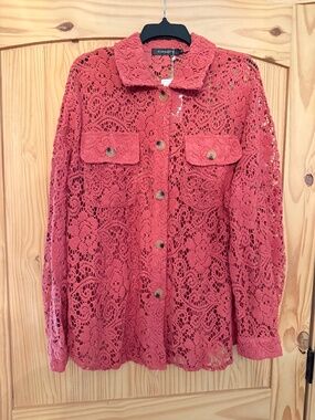 Lace shacket NWT